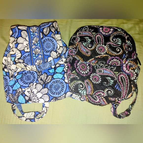 Vera Bradley: Bundle Of 2 Retired Backpacks, Blue Bayou + Bandana Swirl main image 4